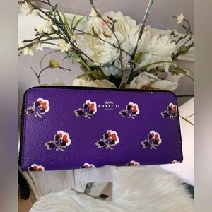 Coach Bramble Rose Slim Accordion Wallet